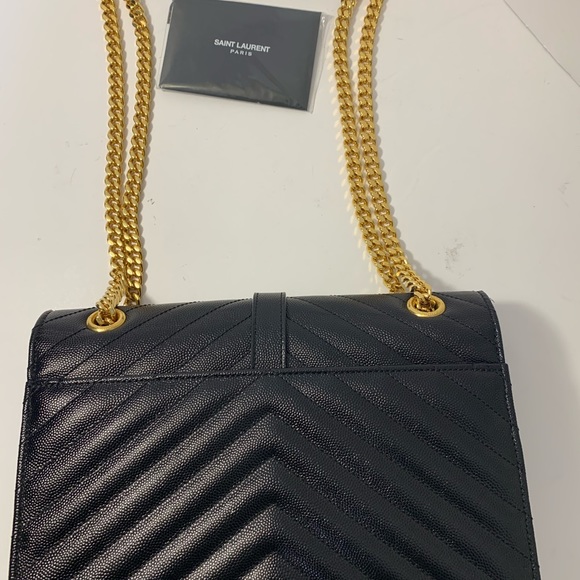 SAINT LAURENT Grain De Poudre Matelasse Chevron - Picture 8 of 8